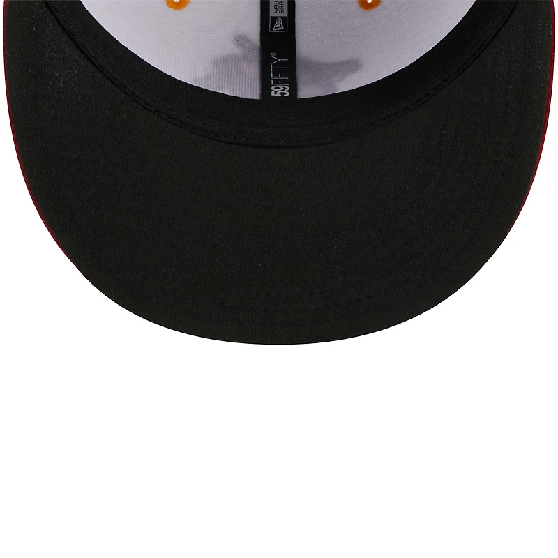 Men's New Era White Altoona Curve Theme Nights Pizzas  59FIFTY Fitted Hat