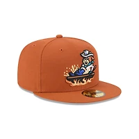 Men's New Era  Brown Amarillo Sod Poodles Theme Nights 59FIFTY Fitted Hat
