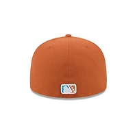 Men's New Era  Brown Amarillo Sod Poodles Theme Nights 59FIFTY Fitted Hat