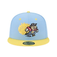 Casquette ajustée 59FIFTY bleu clair New Era pour homme, thème Amarillo Sod Poodles, soirées à