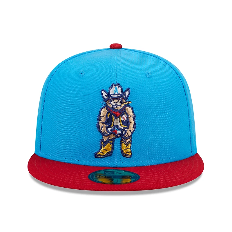 Men's New Era Blue/Red Amarillo Sod Poodles Marvel x Minor League 59FIFTY Fitted Hat
