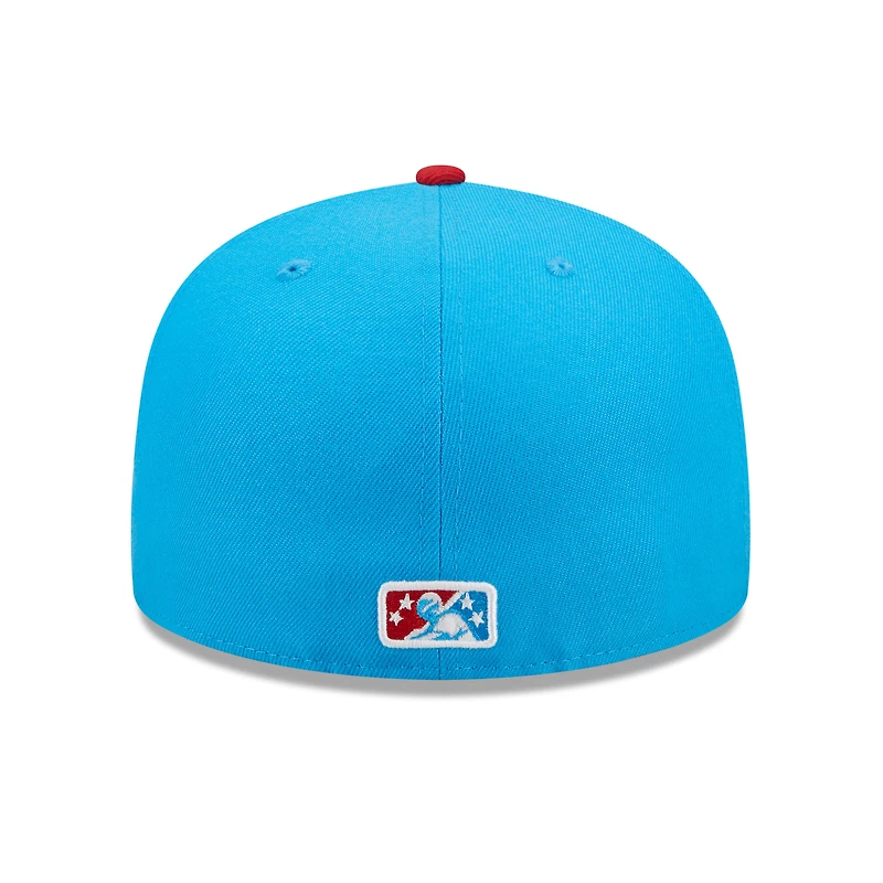 Men's New Era Blue/Red Amarillo Sod Poodles Marvel x Minor League 59FIFTY Fitted Hat