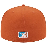 Men's New Era Brown Amarillo Sod Poodles Theme Nights Calf Fries Alternate 1 59FIFTY Fitted Hat