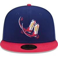 Men's New Era Navy/Coral Pointy Boots De Amarillo Copa La Diversion 59FIFTY Fitted Hat
