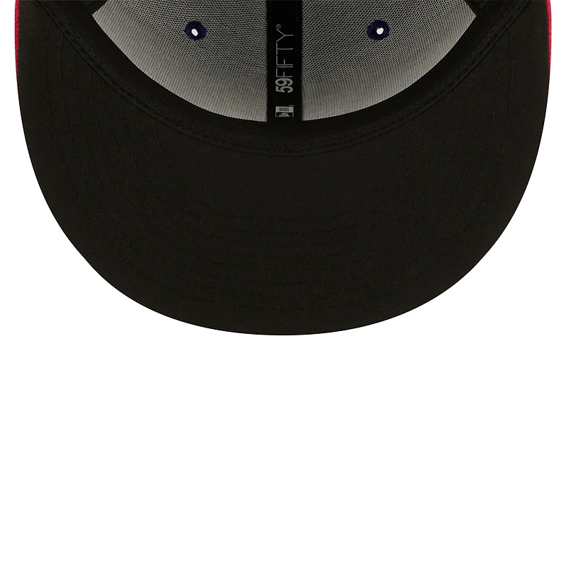 Men's New Era Navy/Coral Pointy Boots De Amarillo Copa La Diversion 59FIFTY Fitted Hat