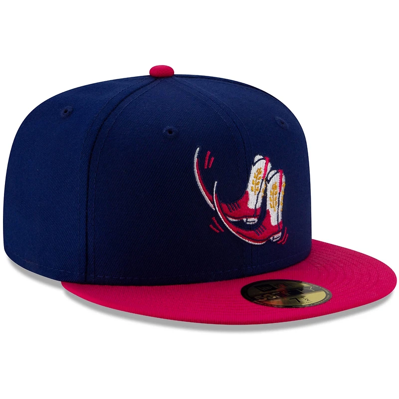 Bottes pointues New Era bleu marine/rose pour homme Copa de la Diversion 59FIFTY Fitted Hat