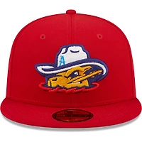 Men's New Era Red Amarillo Sod Poodles Authentic Collection 59FIFTY Fitted Hat
