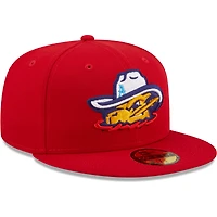 Men's New Era Red Amarillo Sod Poodles Authentic Collection 59FIFTY Fitted Hat