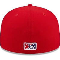 Casquette ajustée New Era 59FIFTY pour homme, rouge Amarillo Sod Poodles, collection Authentic
