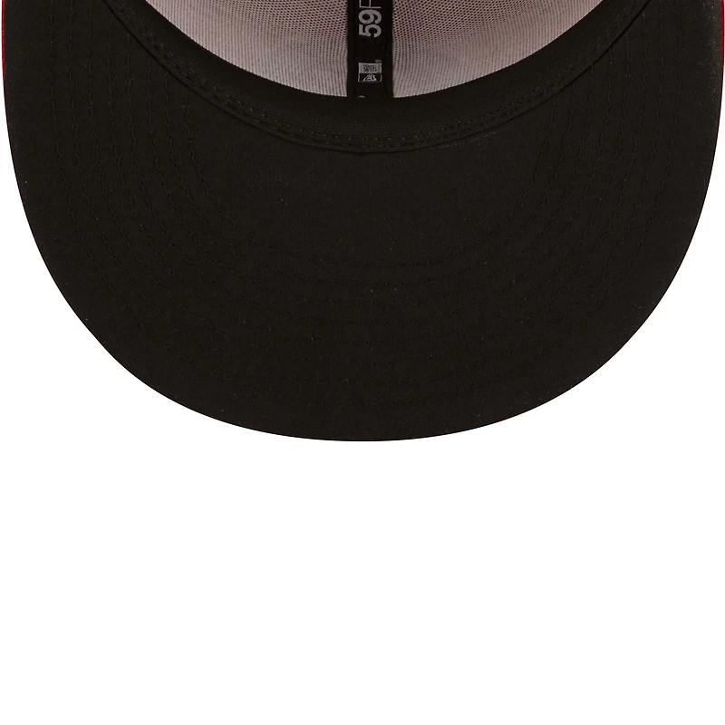 Men's New Era Red Amarillo Sod Poodles Authentic Collection 59FIFTY Fitted Hat
