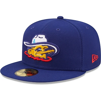 Casquette ajustée New Era Royal Amarillo Sod Poodles Authentic Collection 59FIFTY pour homme
