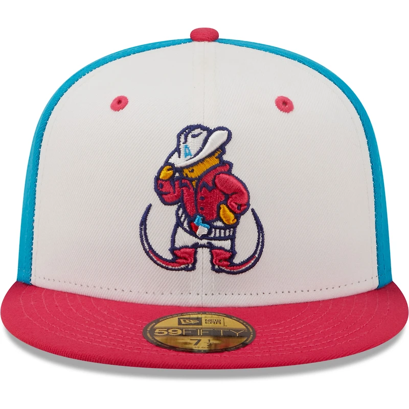 Men's New Era White/Coral Pointy Boots De Amarillo Copa La Diversion 59FIFTY Fitted Hat