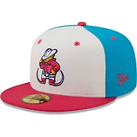 Men's New Era Navy/Coral Pointy Boots De Amarillo Copa La Diversion 59FIFTY Fitted Hat