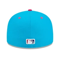 Casquette ajustée New Era 59FIFTY pour homme, blanche et rose Amarillo Sod Poodles 2026 Copa De La Diversion