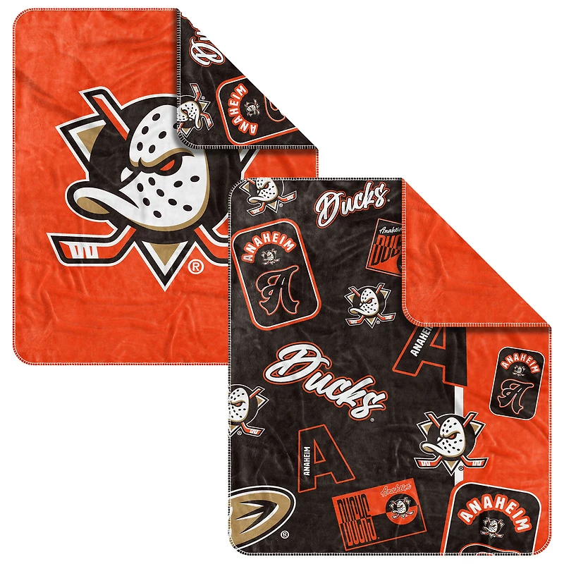 Couverture tissée Dream Weave 50" x 60" des Ducks d'Anaheim