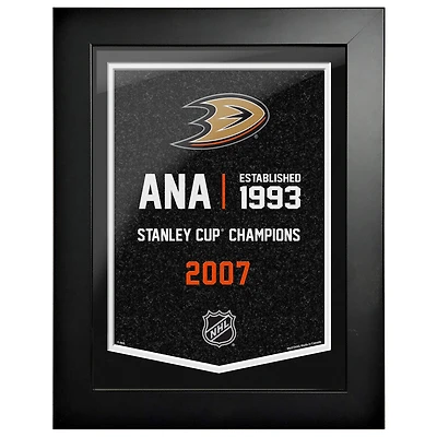 Ducks d'Anaheim - Illustration encadrée de l'Empire de l'équipe de 12 `` x 16 ''