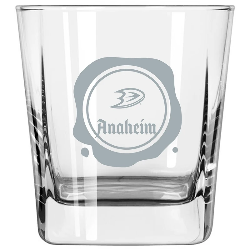 Anaheim Ducks 14oz. Frost Stamp Old Fashioned Glass