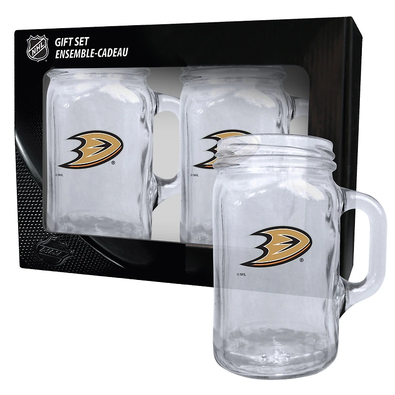 Anaheim Ducks 2-Pack 16oz. Ensemble de tasses maçon