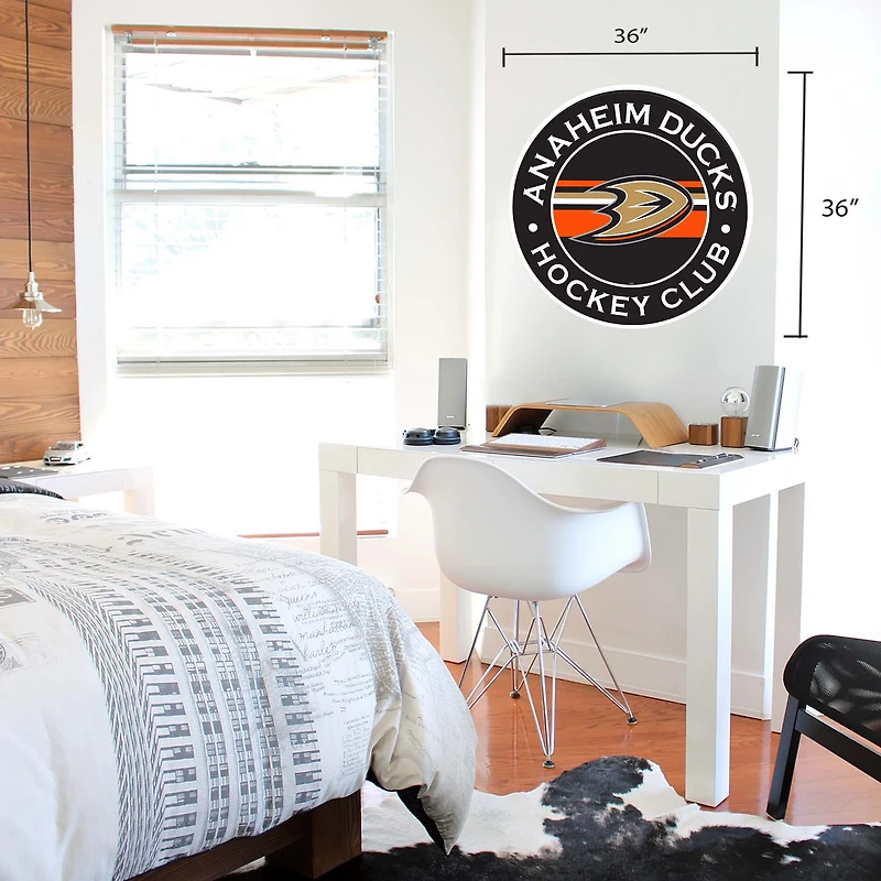 Anaheim Ducks - 36 `` x 36 '' Team Repositionnel Stripe Design vinyle autocollant mural