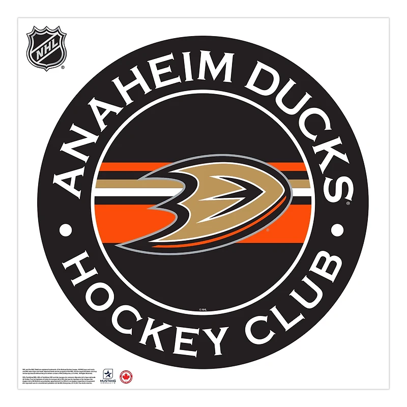 Anaheim Ducks - 36'' x 36'' Team Repositional Stripe Design Vinyl Wall Decal