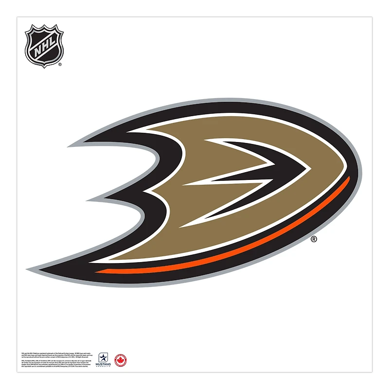 Anaheim Ducks - 36 `` x 36 '' sticker mural en vinyle de repositionnement de l'équipe