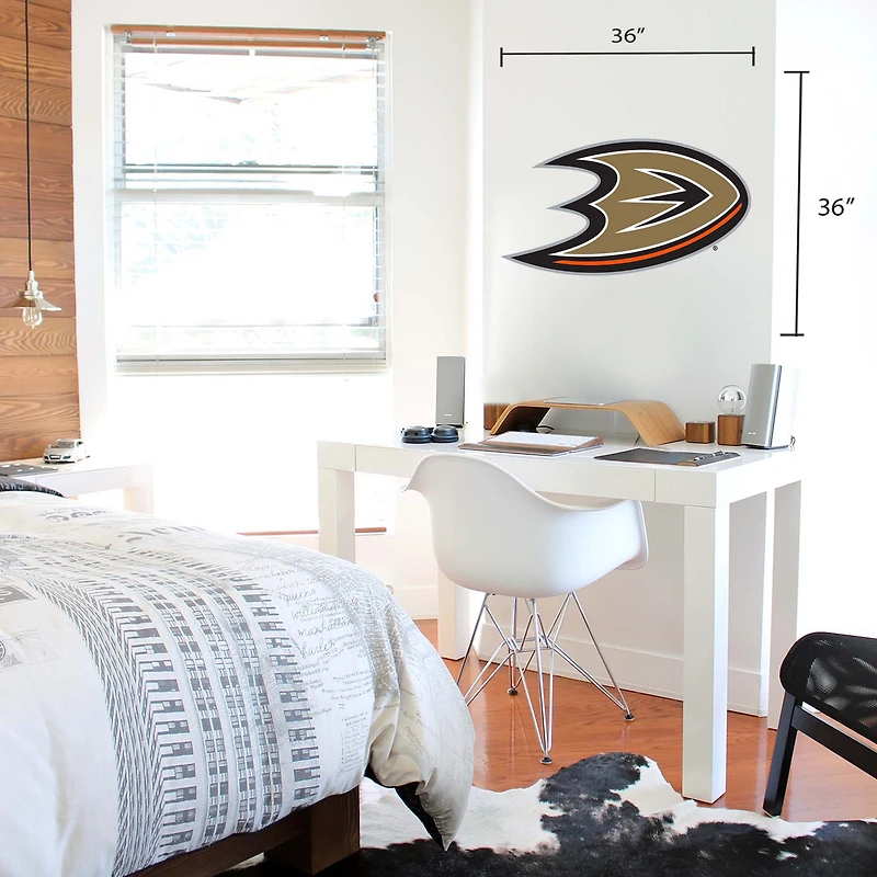 Anaheim Ducks - 36 `` x 36 '' sticker mural en vinyle de repositionnement de l'équipe