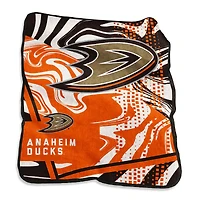 Anaheim Ducks Couverture tourbillonnante Raschel 127 x 152,4 cm