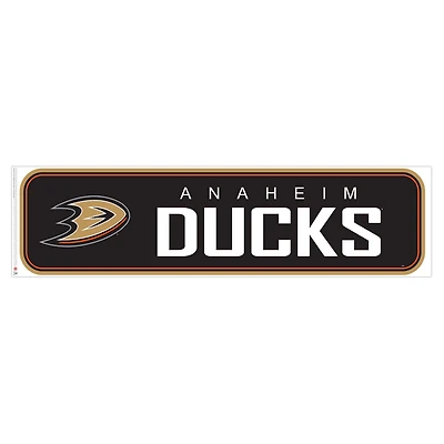 Canards d'Anaheim - Décalcomanie murale longue conception repositionnable de l'équipe 90'' x 23''