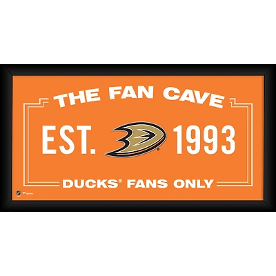 Anaheim Ducks Encadré 10" x 20" Fan Cave Collage