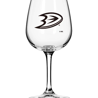 Verre à vin à pied avec logo des Ducks d'Anaheim, 12 oz