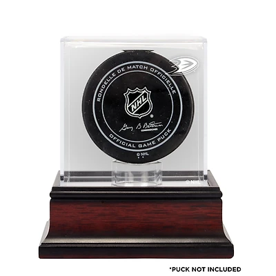 Vitrine en acajou avec logo de rondelle de hockey des Ducks d'Anaheim