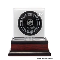 Vitrine en acajou avec logo de rondelle de hockey des Ducks d'Anaheim
