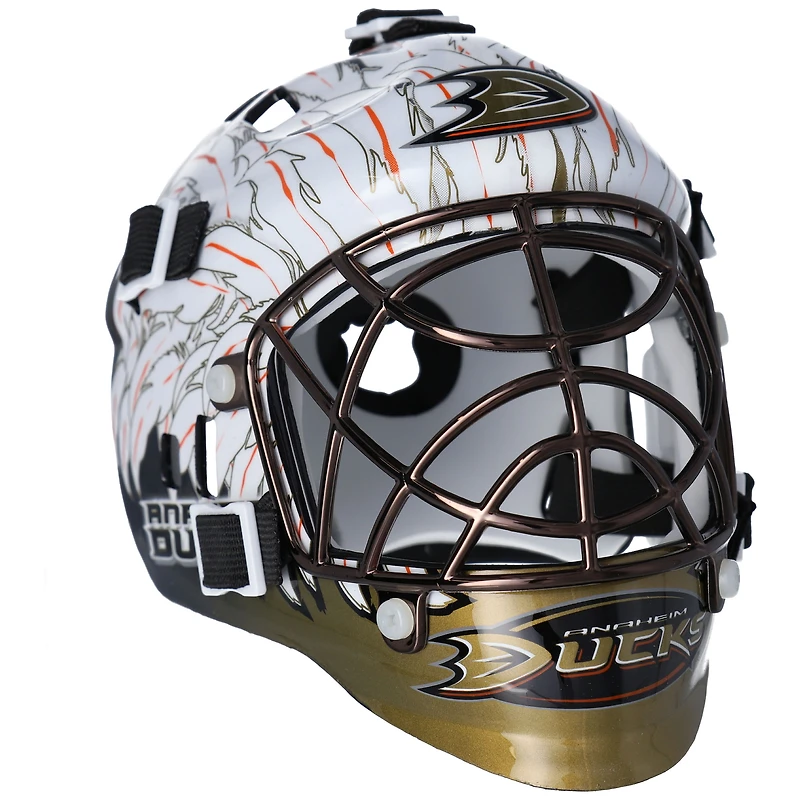 Masque de gardien de but miniature réplique Franklin Sports non signé des Ducks d'Anaheim