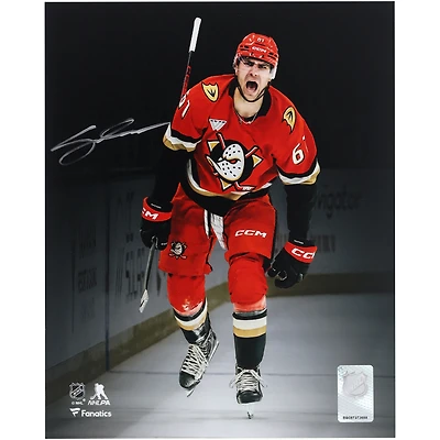 Cutter Gauthier Anaheim Ducks Autographed 8" x 10" Orange Jersey Celebration Spotlight Photograph