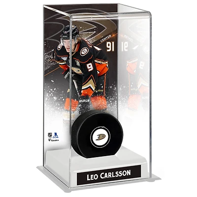 Étui de luxe pour rondelles de hockey de grande taille des Ducks d'Anaheim de Leo Carlsson