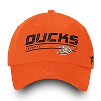 Men's Fanatics  Orange Anaheim Ducks Authentic Pro Rinkside Fundamental Adjustable Hat
