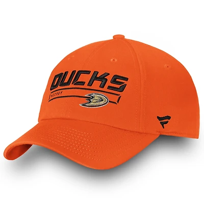 Men's Fanatics  Orange Anaheim Ducks Authentic Pro Rinkside Fundamental Adjustable Hat