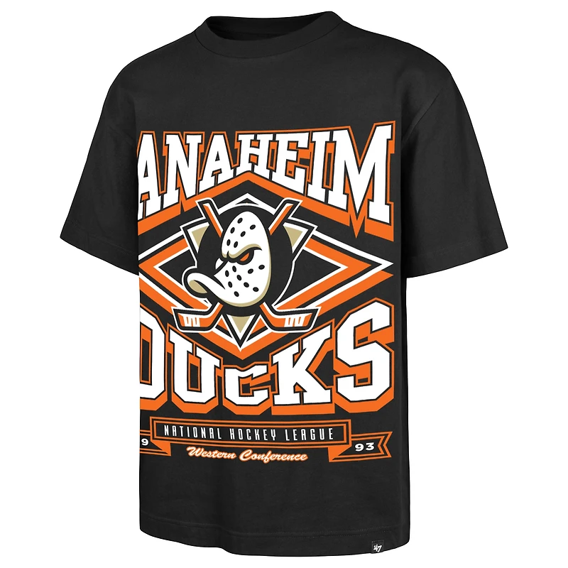 Men's '47 Black Anaheim Ducks Foundation Heater T-Shirt