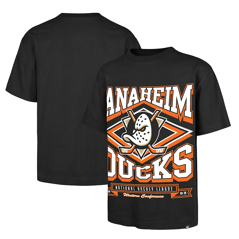 T-shirt homme noir '47 Anaheim Ducks Foundation Heater