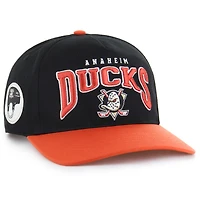 Casque de chantier Anaheim Ducks noir n° 47 pour homme, avec attelage réglable.