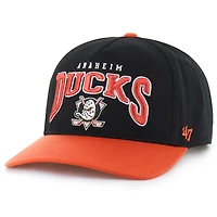 Men's '47  Black Anaheim Ducks Hard Hat Arch Hitch Adjustable Hat