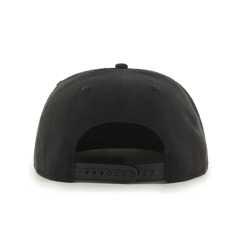 Men's '47 Black Anaheim Ducks No Shot Captain Snapback Hat