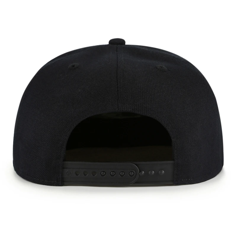 Men's '47 Black Anaheim Ducks No Shot Captain Snapback Hat