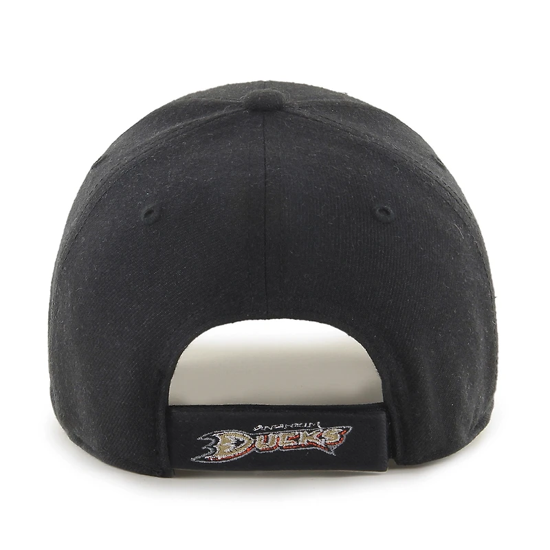 Casquette ajustable pour homme « 47 » noire Anaheim Ducks avec logo et sangle arrière, modèle MVP