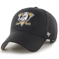 Casquette ajustable pour homme « 47 » noire Anaheim Ducks avec logo et sangle arrière, modèle MVP