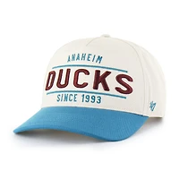 Men's '47  Cream/Teal Anaheim Ducks Expansion Debut Two-Tone Hitch Adjustable Hat