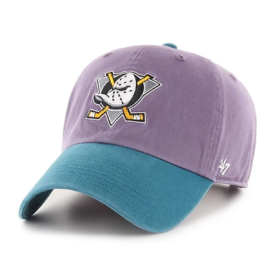 Casquette ajustable Anaheim Ducks Core Vintage Logo Clean Up Teal '47 pour homme
