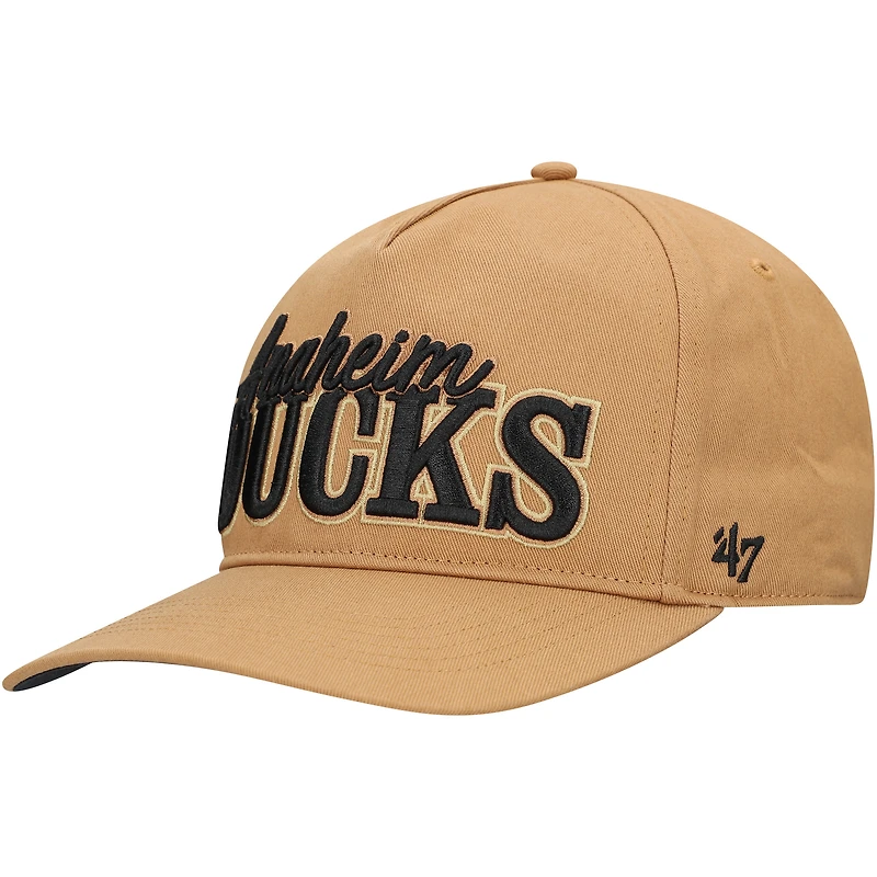 Casquette ajustable Barnes Hitch Tan '47 Anaheim Ducks pour homme