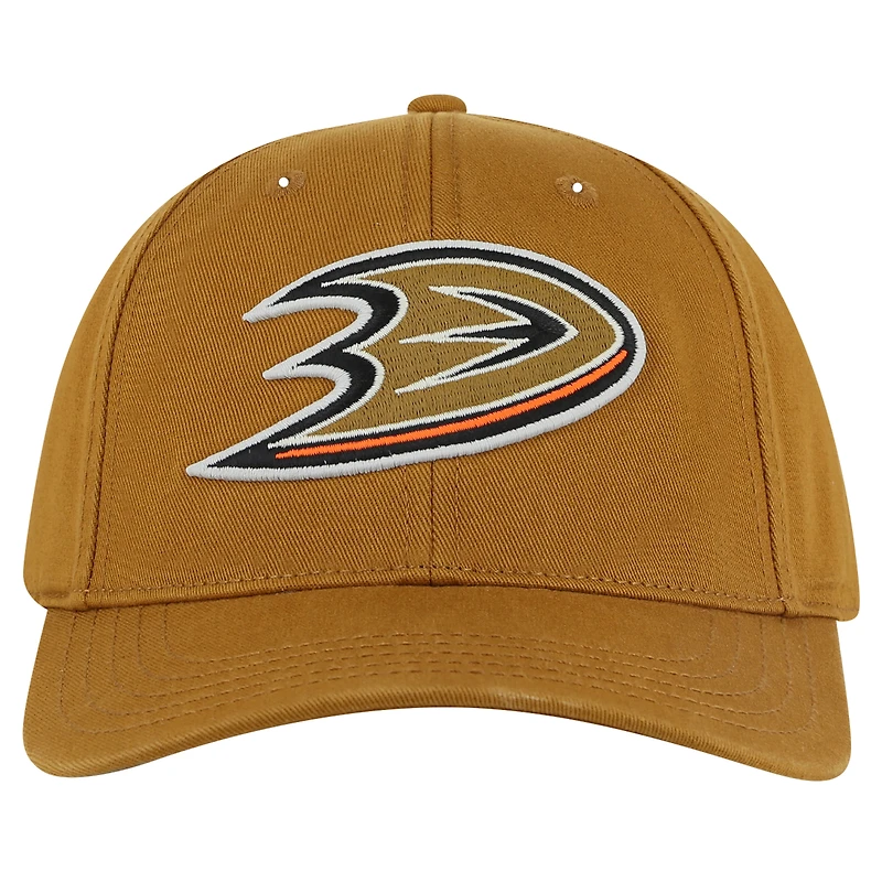 Casquette ajustable en sergé délavé American Needle Tan Anaheim Ducks Hepcat pour homme