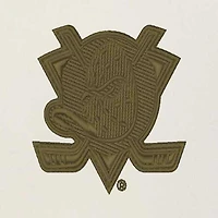 T-shirt à capuche manches longues raglan Intrepid Sand pour hommes, couleur crème/olive, Anaheim Ducks